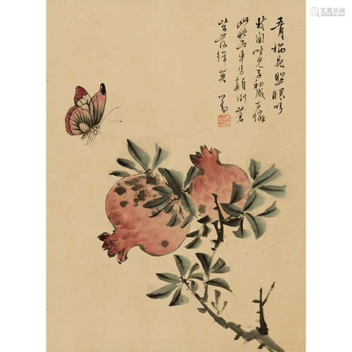 溥儒（1896-1963） 花卉 纸本设色 镜片