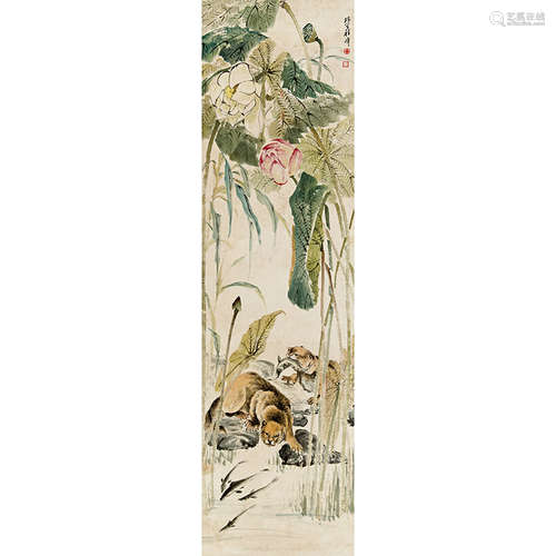 程璋（1869-1938） 花卉 纸本设色 立轴