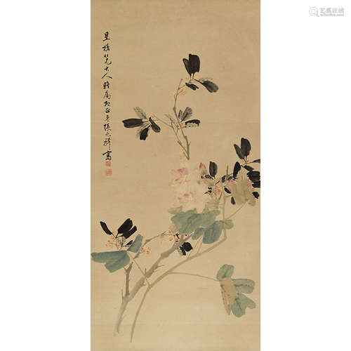 张兆祥（1852-1908） 花卉 纸本设色 镜心