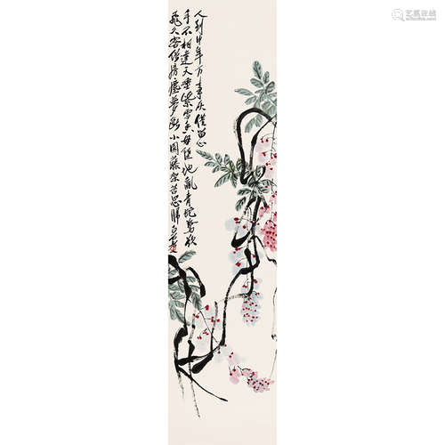 齐白石（1864-1957） 紫气东来 纸本设色 立轴