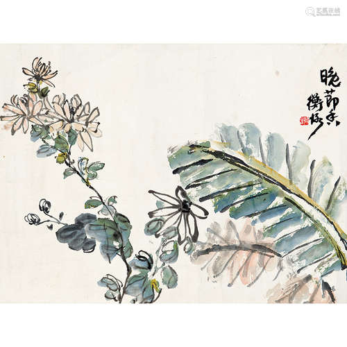 陈师曾（1876-1923） 晚节香 纸本设色 镜心