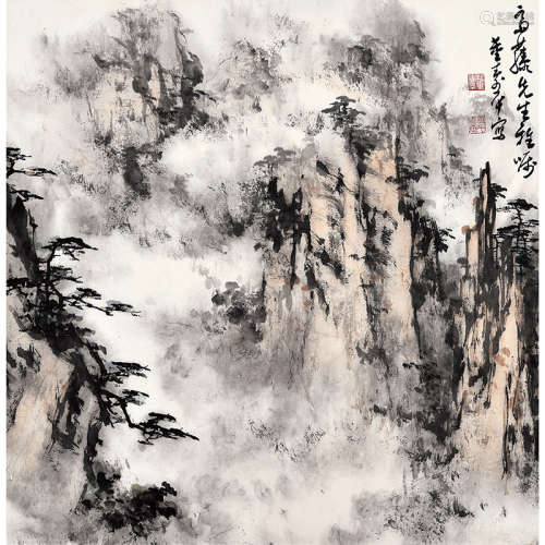 董寿平（1904-1997） 山水 纸本设色 镜片