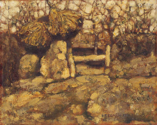 程丛林 1991年作 乡村的宁静 布面油画
