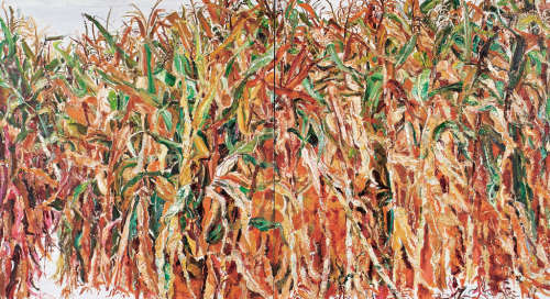 贾涤非 2004年作 玉米图 布面油画
