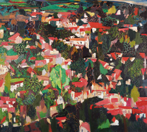 王克举 2008年作 秋天的峨庄 布面油画