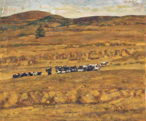 程丛林 1990年作 秋牧 布面油画