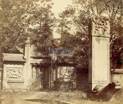 费利斯·比托 1860年 京城郊外的陵墓 蛋白照片