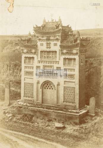 1910s 清末民初西北各地建筑名胜散页（14张） 银盐纸基