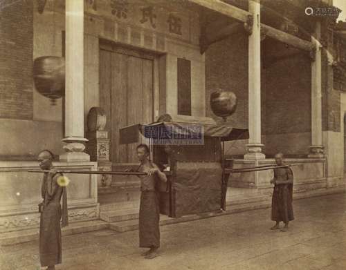 1880s 佚名 清末广州伍氏宗祠外景 蛋白照片