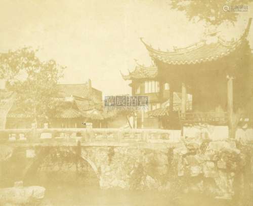 贾科莫·卡内瓦 1859年 上海豫园 盐纸印相