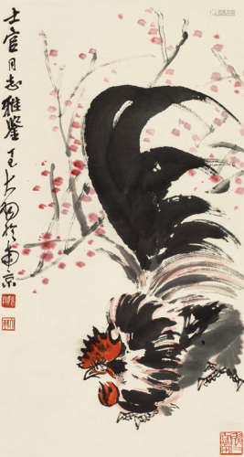 陈大羽（1912～2001） 丁巳（1977年）作 大吉图 立轴 设色纸本