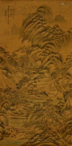 王时敏（1592～1680） 仿大痴山水 立轴 设色绢本