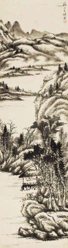 汤贻汾（1778～1853） 山水 立轴 水墨纸本
