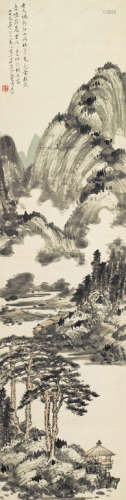 秦仲文（1896～1974） 丙戌（1946）年作 山水 立轴 水墨纸本