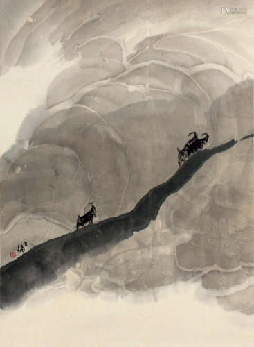 贾又福（b.1942） 山水 镜框 设色纸本