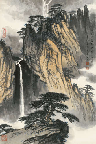 魏紫熙（1915～2002） 1993年作 山水 立轴 设色纸本