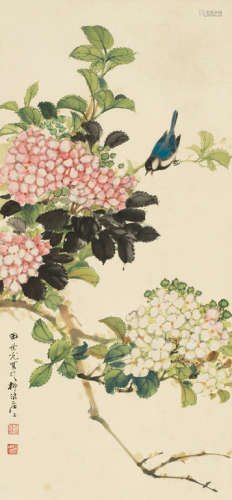 田世光（1916～1999） 花鸟 镜心 设色纸本