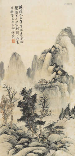 胡佩衡（1892～1962） 仿梅道人山水 镜心 设色纸本