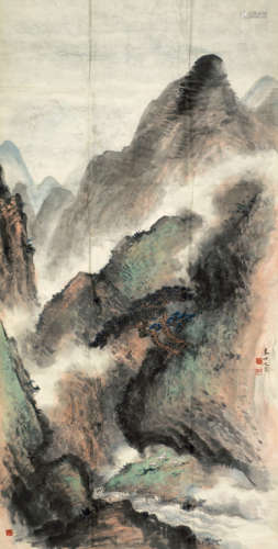 秦仲文（1896～1974） 山水 镜心 设色纸本