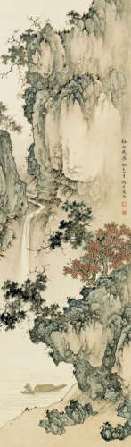 冯忠莲（1918～2001） 癸未（1943年）作 溪山飞瀑图 立轴 设色纸本