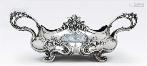 约1900年 法国新艺术风格镀银桌上花器