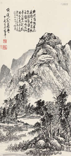 蒲华 甲辰（1904）年作 山水 立轴 水墨纸本