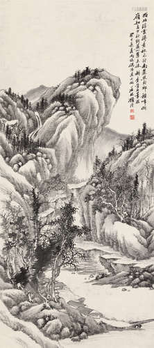 顾沄 癸巳（1893）年作 太行素秋 立轴 水墨纸本