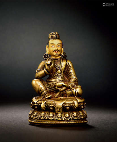14世纪 铜大成就者藏宁·赫嘎像