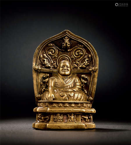 14世纪 铜上师像