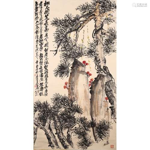 WU CHANGSHUO: COLOR AND INK ON PAPER PAINTING