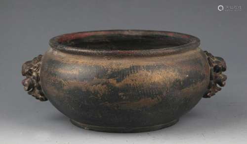 DOUBLE EAR BRONZE CENSER