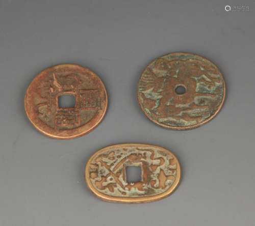 GROUP OF OLD CHINESE LUCKY COIN