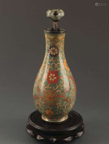 A BRONZE CLOISONNE 'LUCKY