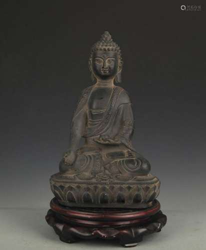 A BRONZE MEDICINE BUDDHA