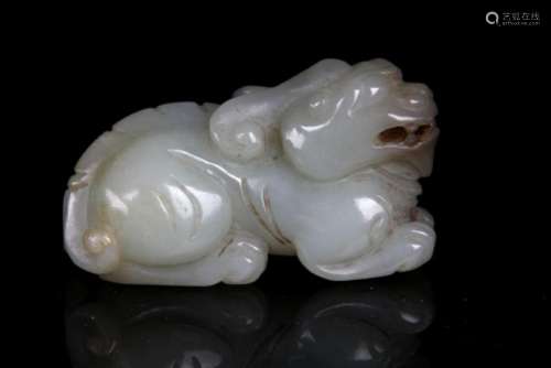 A FINE RUI SHOU FIGURE HETIAN JADE