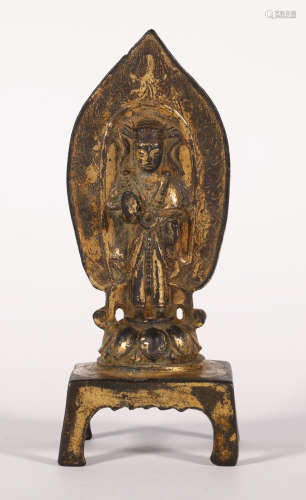 北齊 銅鎏金菩薩像