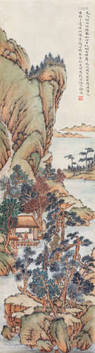 徐邦达（1911～2012） 渔隐图 立轴 设色绫本