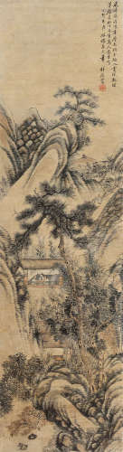 程庭鹭（1796～1858） 松茅闲话图 立轴 设色纸本