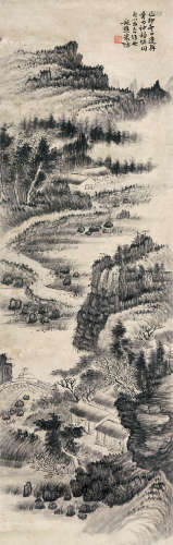 萧谦中（1883～1944） 晚归图 立轴 水墨纸本