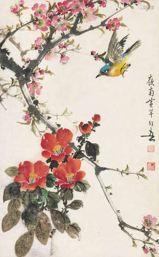 黄幻吾（1906～1985） 春意盎然 立轴 设色纸本