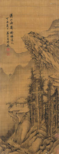 王时敏（1592～1680）（款） 溪山雨霁图 立轴 水墨绢本