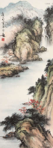 黄幻吾（1906～1985） 江南秋色图 立轴 设色纸本