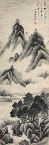 张崟（1761～1829） 米家山水 立轴 水墨纸本
