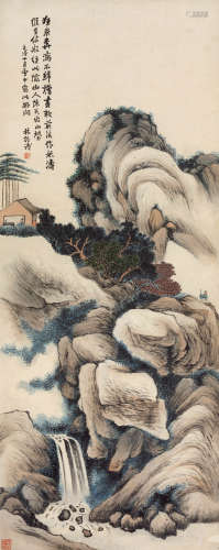 林纾（1852～1924） 山泉幽居图 立轴 设色纸本
