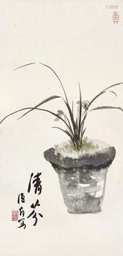 白蕉（1907～1969） 清芬 镜心 设色纸本