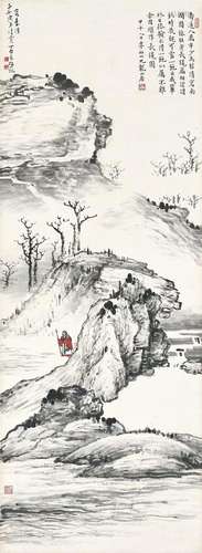 李研山（1898～1961） 甲午（1954年）作 长镵图 立轴 设色纸本