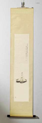 胡铁梅（1848～1899） 大慈大悲救苦救难南海观世音菩萨 立轴 水墨绫本