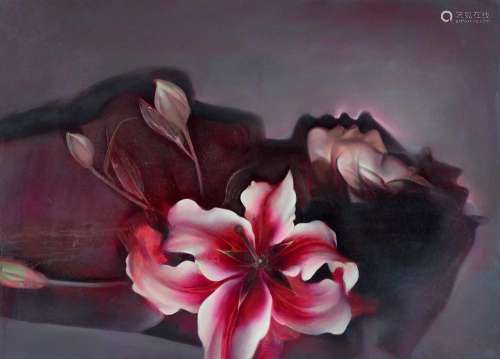 宋琨（b.1977） 2006至2012年作 南湖渠自画像·栖息花之催眠 布面油画