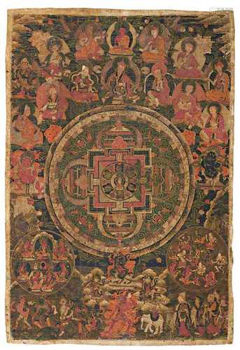 FEINES MANDALA DER PRAJNAPARAMITA.