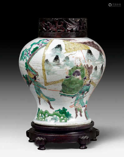 FAMILLE VERTE-VASE.